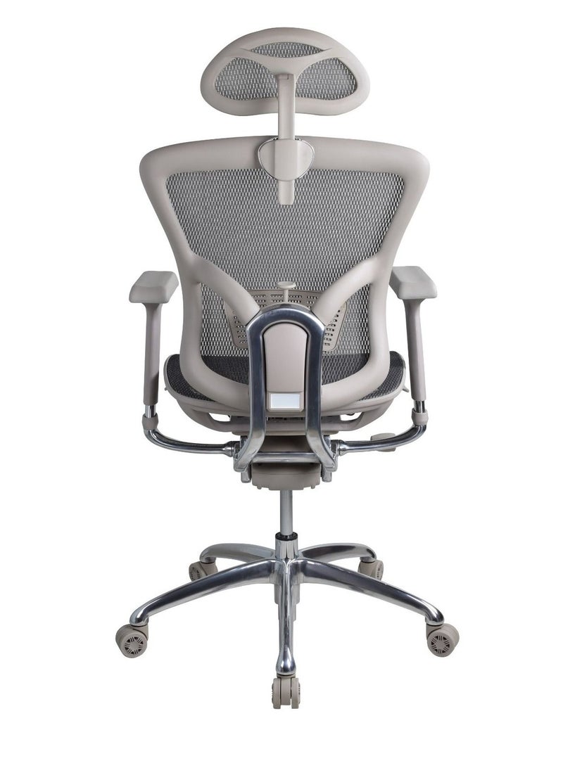 Generic Dazzle - Office Chair - Grey (High strength nylon + glass fiber, high quality elastic mesh cloth fiber; high strength nylon + PU handrail pad, high strength nylon + glass fiber back support)  - Image 1