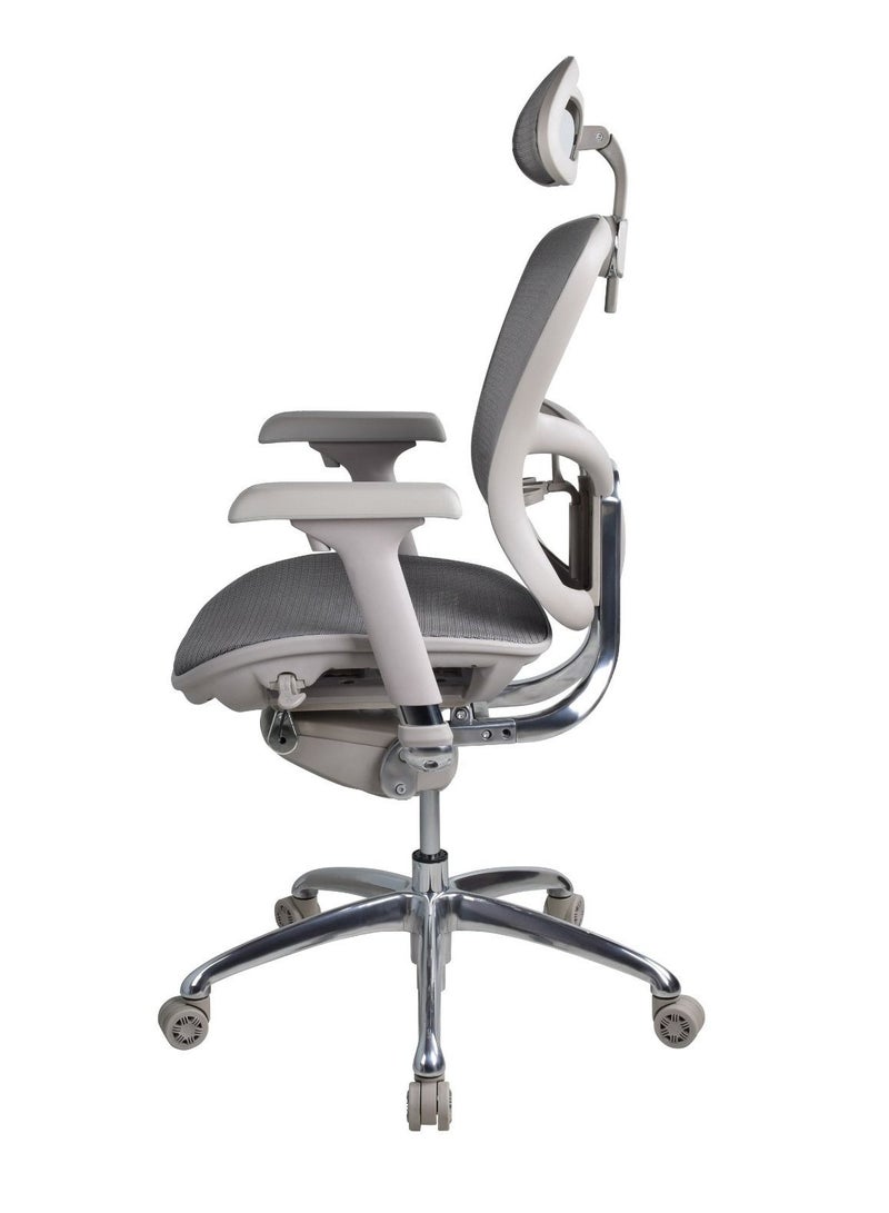 Generic Dazzle - Office Chair - Grey (High strength nylon + glass fiber, high quality elastic mesh cloth fiber; high strength nylon + PU handrail pad, high strength nylon + glass fiber back support)  - Image 2