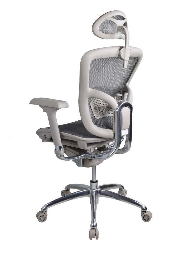 Generic Dazzle - Office Chair - Grey (High strength nylon + glass fiber, high quality elastic mesh cloth fiber; high strength nylon + PU handrail pad, high strength nylon + glass fiber back support)  - Image 3