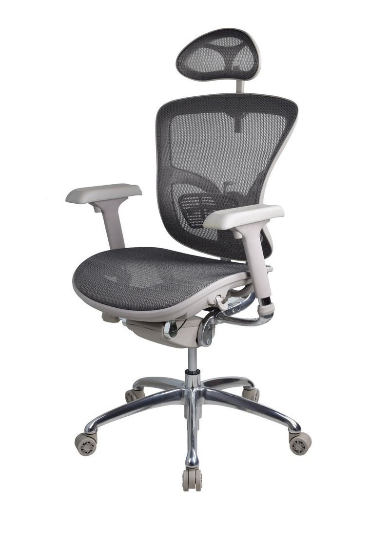 Generic Dazzle - Office Chair - Grey (High strength nylon + glass fiber, high quality elastic mesh cloth fiber; high strength nylon + PU handrail pad, high strength nylon + glass fiber back support)  - Image 4