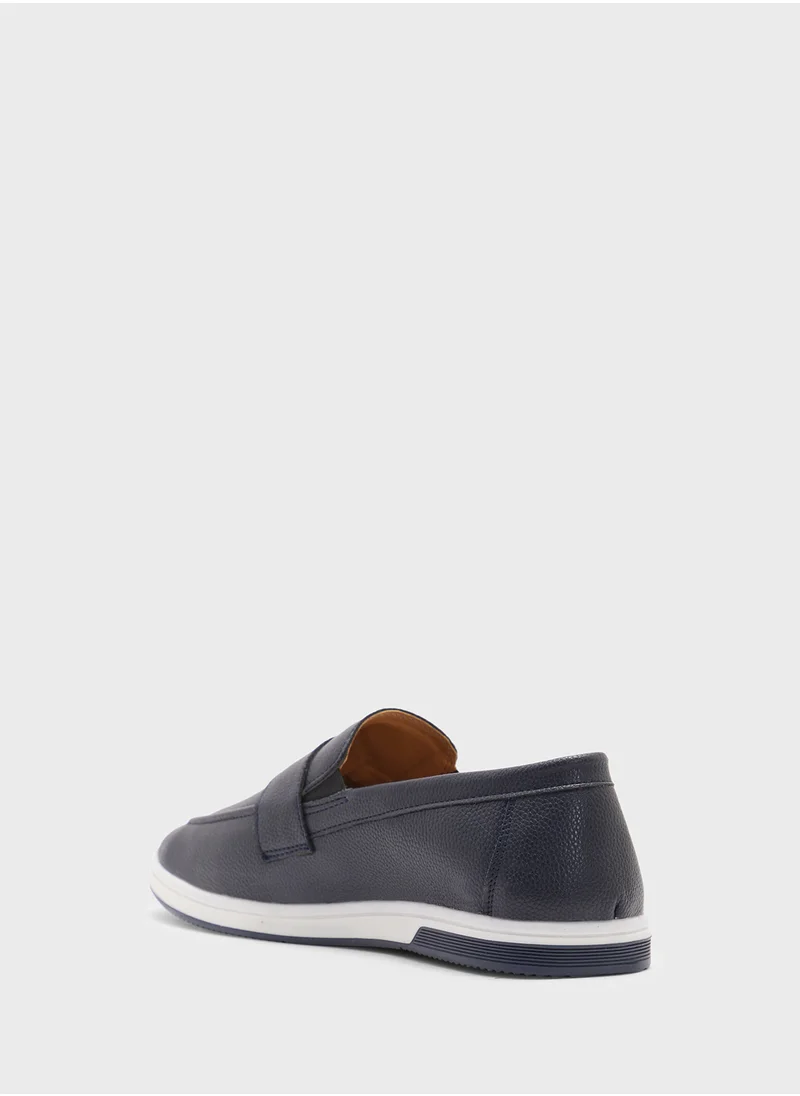 Robert Wood Buckle Detail Smart Casual Slip Ons Loafers