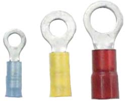 Ancor 220214 Marine Grade Electrical Nylon Insulated Double Crip Funnel Entry Ring Terminals with Insulation Grip 16 to 14Gauge Size 14 Screw 100Pack - Image 3