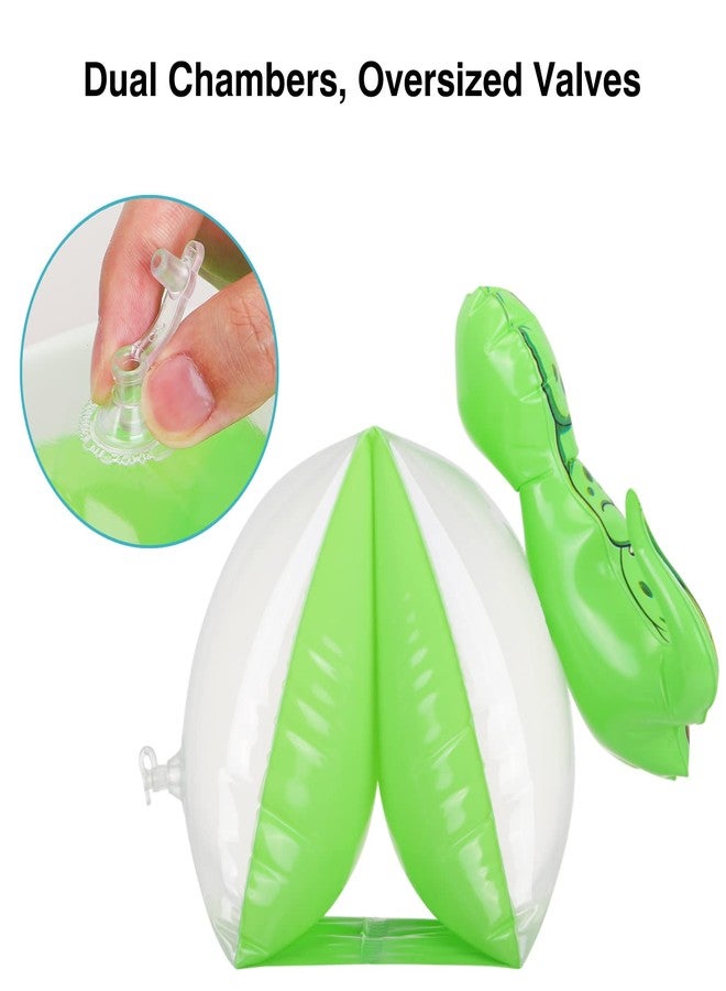 MoKo Swim Arm Bands for Kids, Toddlers Begin to Swim Inflatable Pool Floats Sleeves, Cute Cartoon Swimming Wings Armlets Rings Floaties Tubes, Water Sports Learning Swim Training Aids, Dinosaur - Image 4