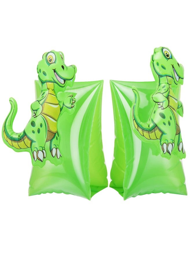 MoKo Swim Arm Bands for Kids, Toddlers Begin to Swim Inflatable Pool Floats Sleeves, Cute Cartoon Swimming Wings Armlets Rings Floaties Tubes, Water Sports Learning Swim Training Aids, Dinosaur - Image 1