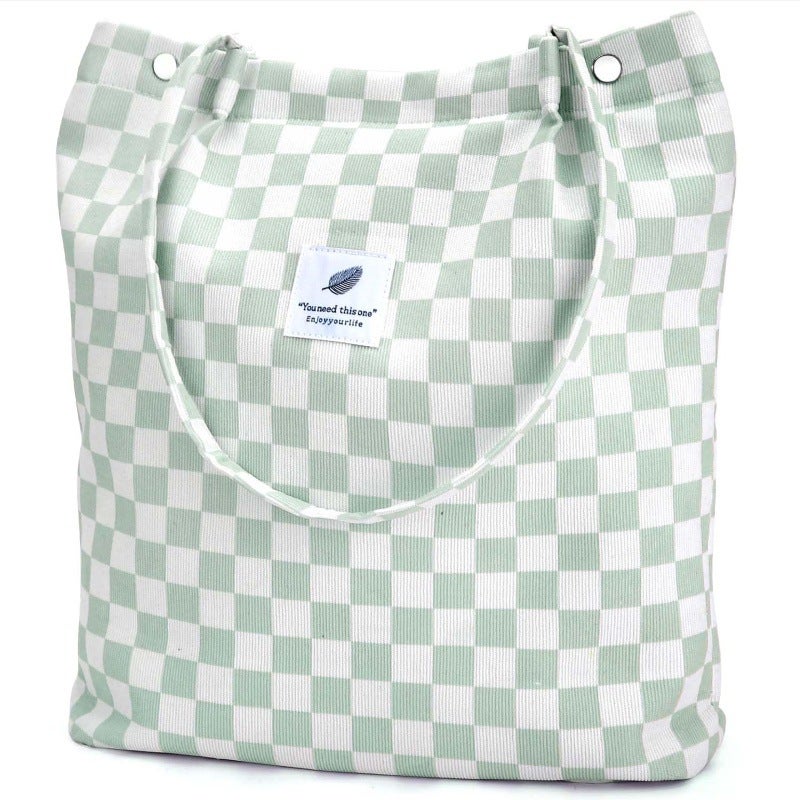 Modern Minimalist Corduroy Tote Bag - Image 3