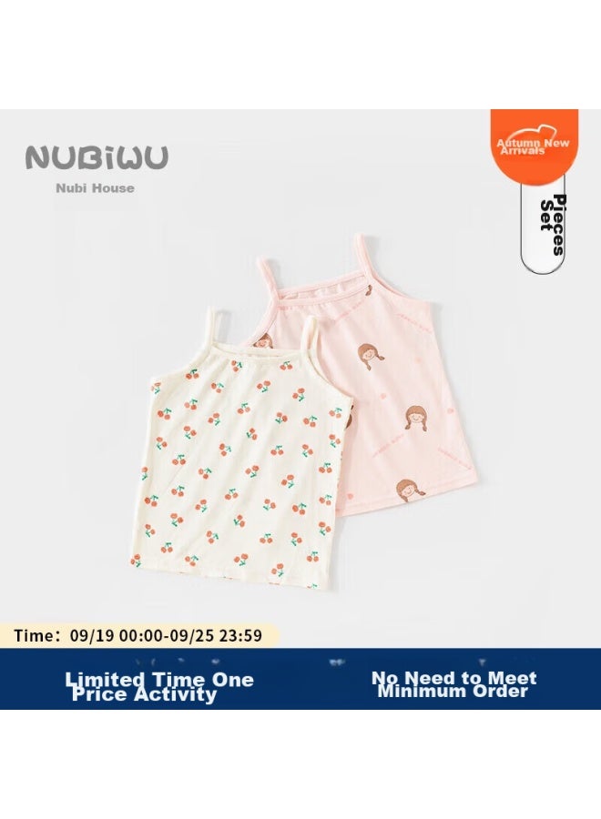 Nubiwu Girls' Camisole Undershirt, Inner Wear For Older Children, Thin Summer Sleeveless Undershirt For Girls, Small Camisole - Image 1