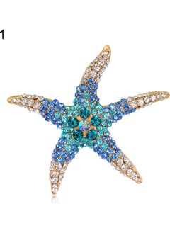 Rhinestone Beach Starfish Brooch Pin