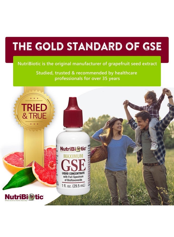 NutriBiotic - Maximum GSE, 1 Oz Liquid | Grapefruit Seed Extract Premium Concentrate with Bioflavonoids | Highly Potent, Vegan, Gluten Free & Non-GMO - Image 2