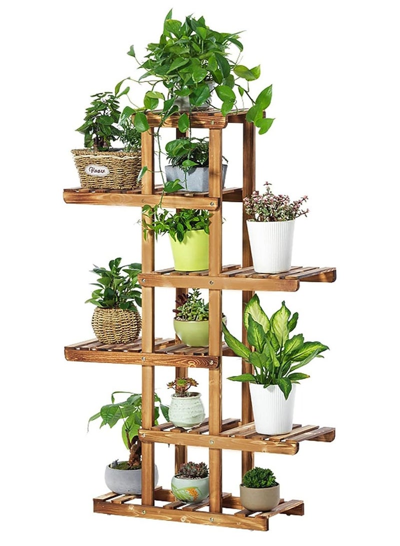 DubaiGallery Flower Stand/Flower Pot Stand Creative Solid Wood Plant Stand Floor-Standing Living Room/Balcony Decorate Flower Stand Multi-Layer Potted Plants Stand - Image 1