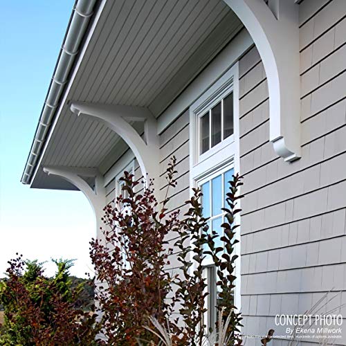 Ekena Millwork BKTP03X24X24THR01 Standard Thorton Architectural Grade with Traditional Ends PVC Brackets, 3"W x 24"D x 24"H - Image 5
