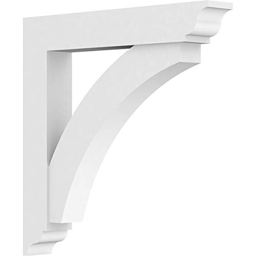 Ekena Millwork BKTP03X24X24THR01 Standard Thorton Architectural Grade with Traditional Ends PVC Brackets, 3"W x 24"D x 24"H - Image 1
