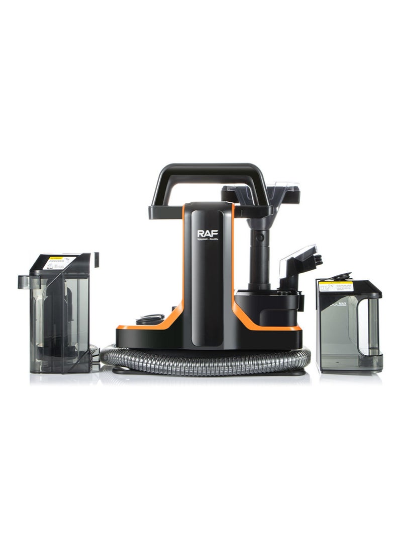 آر إيه أف منظف سجاد ومفروشات محمول بنظام خزاني مياه مزدوجة – منظف بقع مدمج، أسود وبرتقالي - Image 4