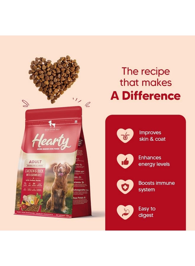 Heads Up For Tails For Tails - Oven Baked Chicken & Duck With Brown Rice Adult Dog Dry Food For All Breeds - 2 Kg | Human Grade Ingredients | Farm Fresh Dry Food | No Added Flavours - Image 4