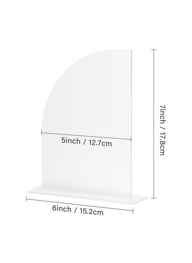 JINMURY 10 Pack Frosted Acrylic Half Arch Sign with Stand | 5x7 Inch Half Arch Acrylic Sign Blank and Base, DIY Wedding Table Numbers, Wedding Signage, Events& Parties (Frosted, 5x7 Inch) - Image 2