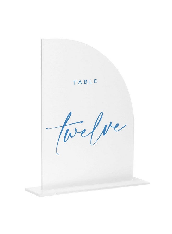 JINMURY 10 Pack Frosted Acrylic Half Arch Sign with Stand | 5x7 Inch Half Arch Acrylic Sign Blank and Base, DIY Wedding Table Numbers, Wedding Signage, Events& Parties (Frosted, 5x7 Inch) - Image 1