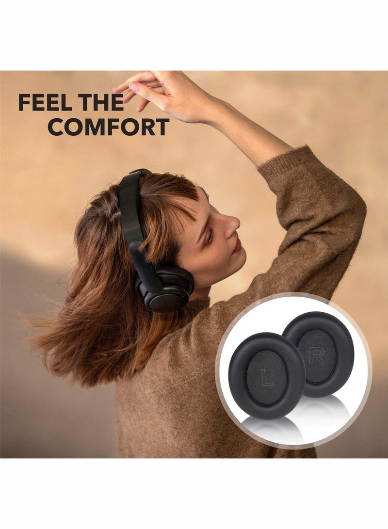 Q30 Replacement Ear Cushions for Anker Q30 and Q35 Earphones, Anker Life Q35 Earphone Ear Cushions with Soft Memory Foam and Protein Leather (Black) - Image 2