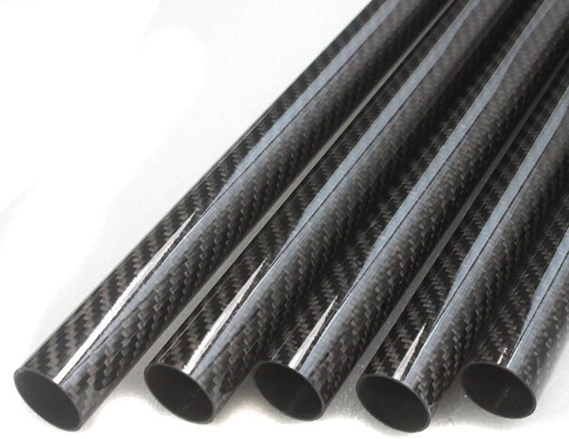 prorcmodel 2PC Roll Wrapped Carbon Fiber Tube Glossy Surface 8mm 10mm 12m (10 * 12 * 330mm) - Image 1