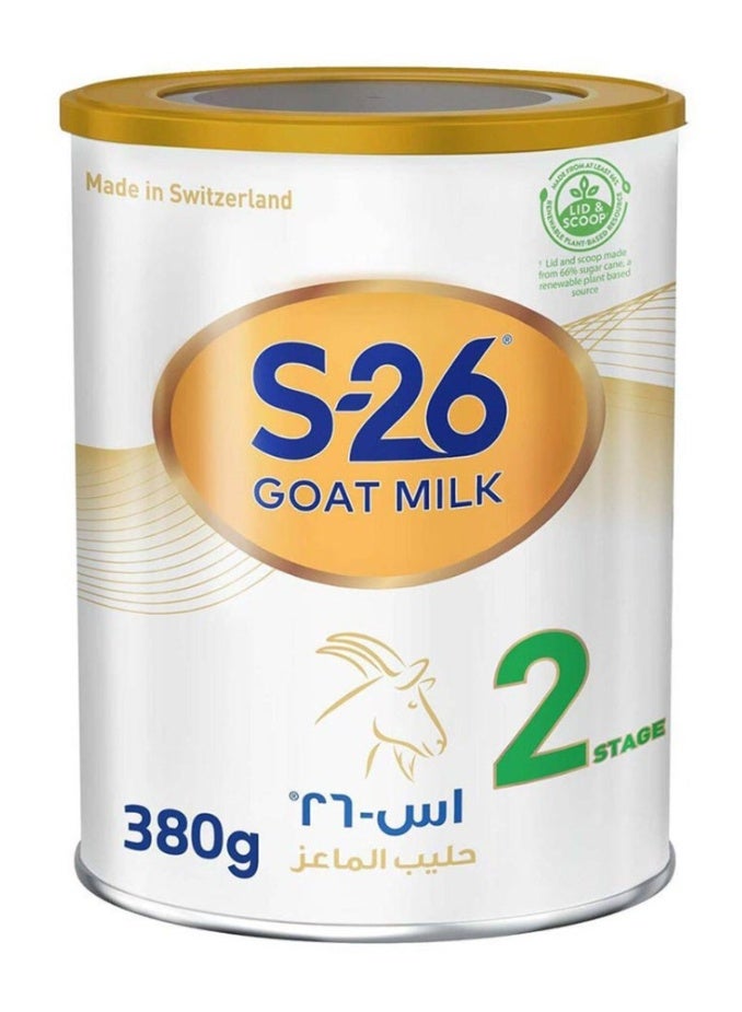 حليب الماعز S-26 المرحلة الثانية تركيبة متابعة 380 غرام (6-12 شهرًا) - تغذية لطيفة من حليب الماعز للأطفال الرضع