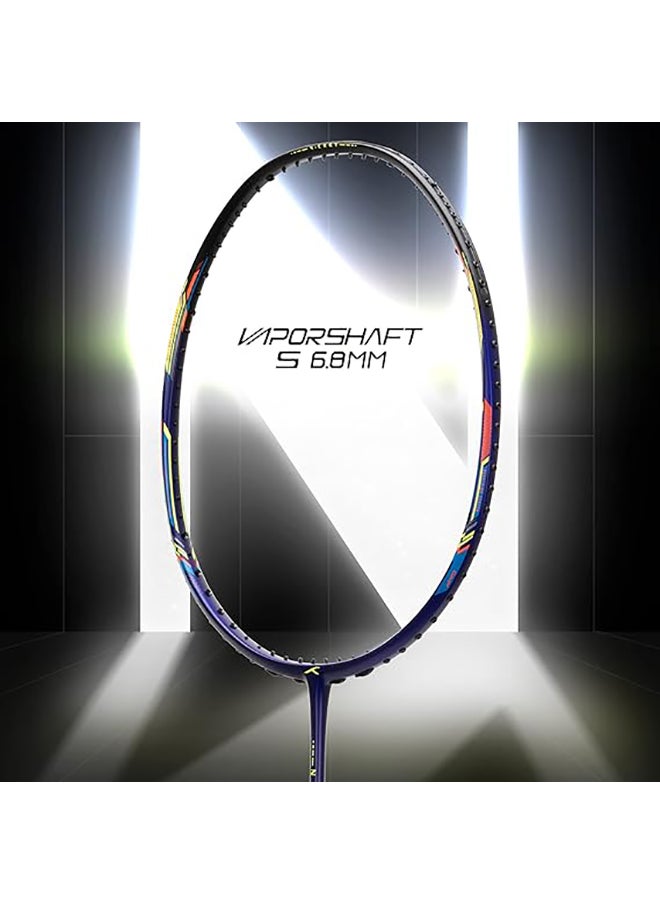 HUNDRED - N-ERGY 80 Carbon Fibre Strung Badminton Racket with Full Racket Cover (Indigo/Black) | For Intermediate Players | 80 grams | Maximum String Tension - 32lbs - Image 1