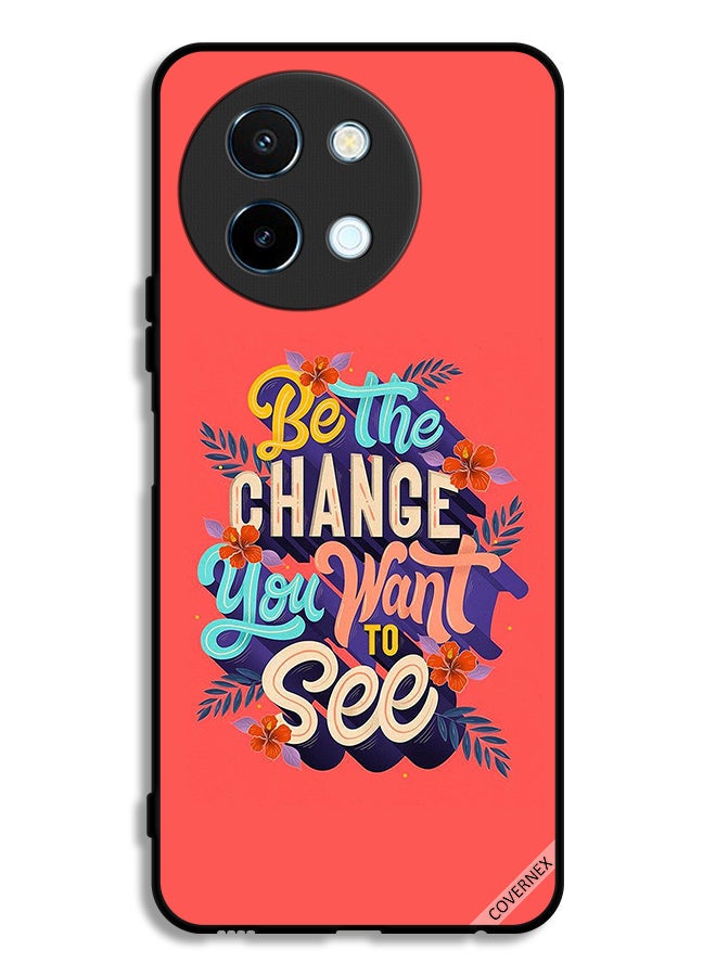 Covernex Vivo Y38 5G Protective Case Cover Be The Change You Want To See - Image 1