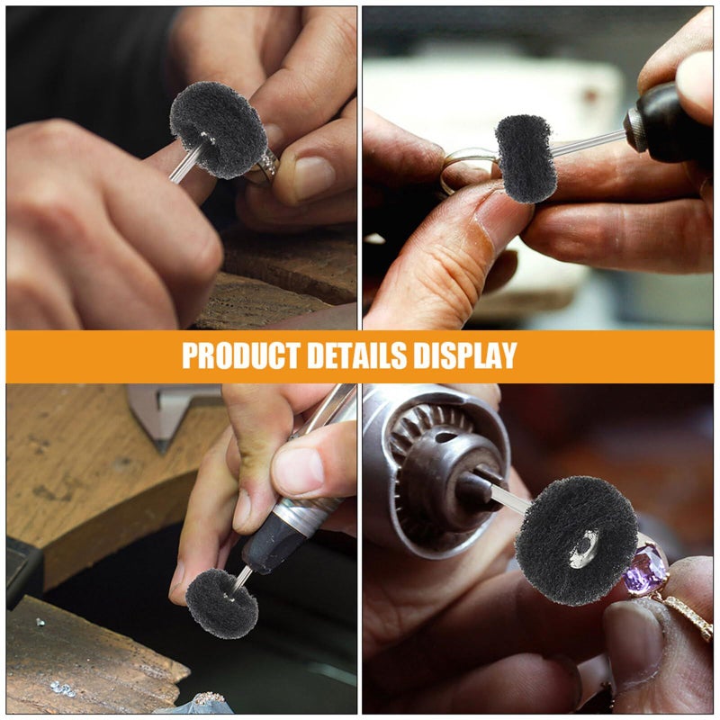 PRETZYOOM 24Pcs Nylon Fiber Drill Buffing Wheels Polishing Discs 3mm Shaft Compact Power Drill Polisher Attachments For Metal Surface Finishing And Detailing - Image 4