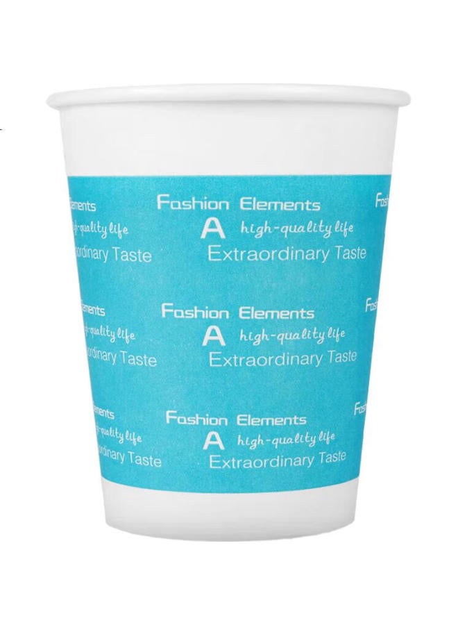 Deli 250Ml (9 Oz) Thick Disposable Paper Cups, 100-Pack, Office Supplies, Blue - Image 2
