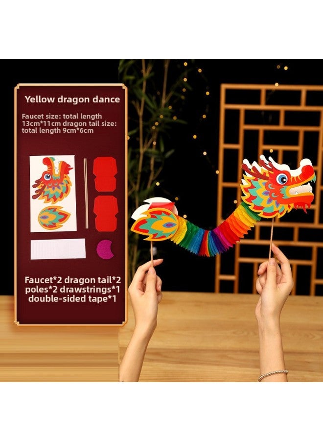 Loquat Children's Luminous Toys For Children's Day, Year's Eve Luminous Fairy Stick 2024 Festival Handmade DIY Dragon Dance Outdoor Dragon Instantaneous Awakening-Color:Year Of The Dragon 【flower Paper Dra - Image 1