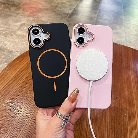 Elzzi New Lychee Texture Magnetic Phone Case for iPhone 17 Case, [Compatible with Mag-Safe] Anti Yellow Velvet Lined Premium PC+TPU Back Cover (Purple) - Image 3