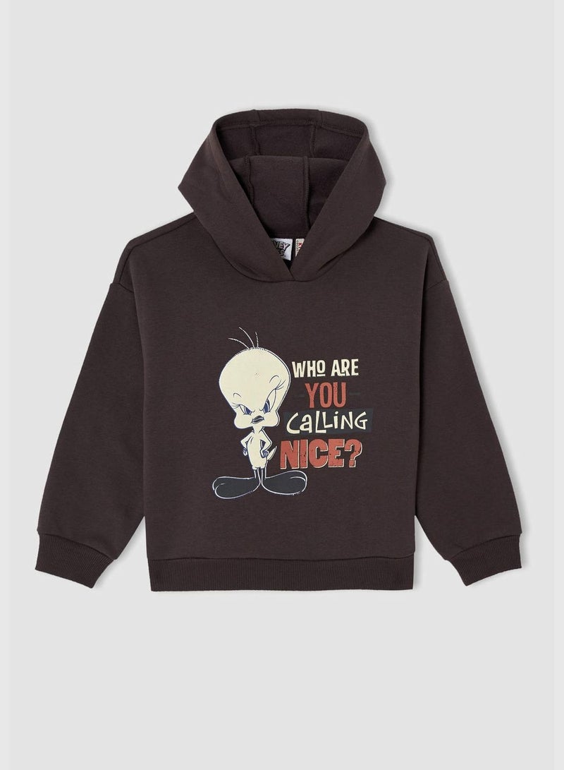 DeFacto Tweety License Hooded Sweat Shirt  - Image 1