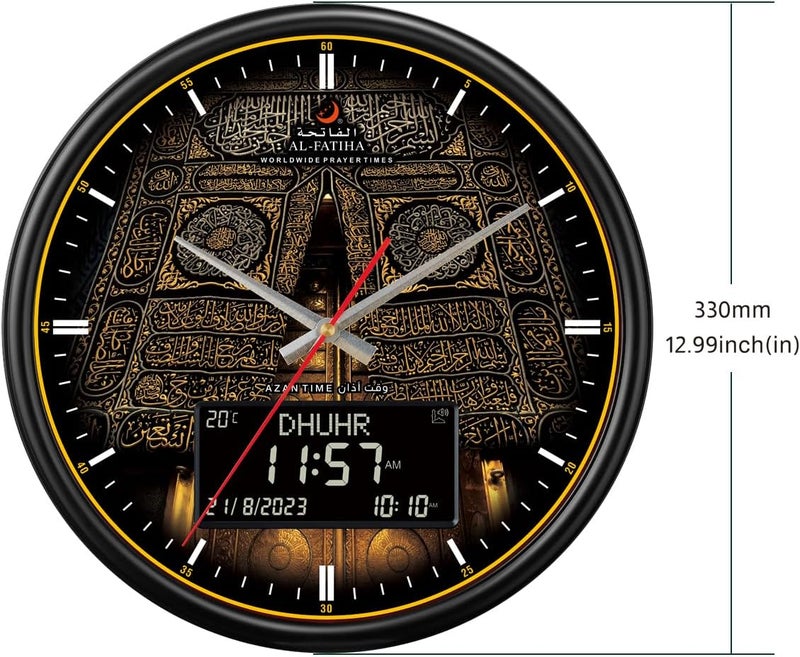 ACHAS Azan LED Prayer Wall Clock for Home/Office/Mosque - Digital Athan Read Display, Home Decor - Image 3