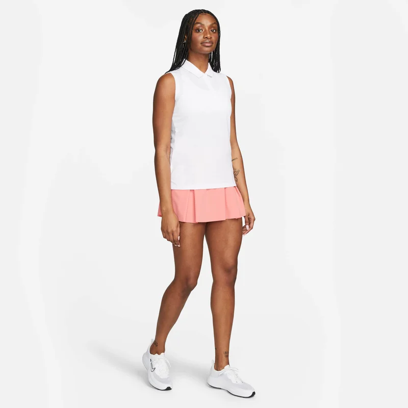 Nike White Women's Dri-FIT Victory SLD Sleeveless Polo Shirt for Women | Best Price UAE