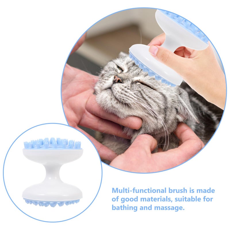 Blue Pet Grooming Brush and Massage Comb for Cats Dogs Hair Removal Bathing Tool - Image 4
