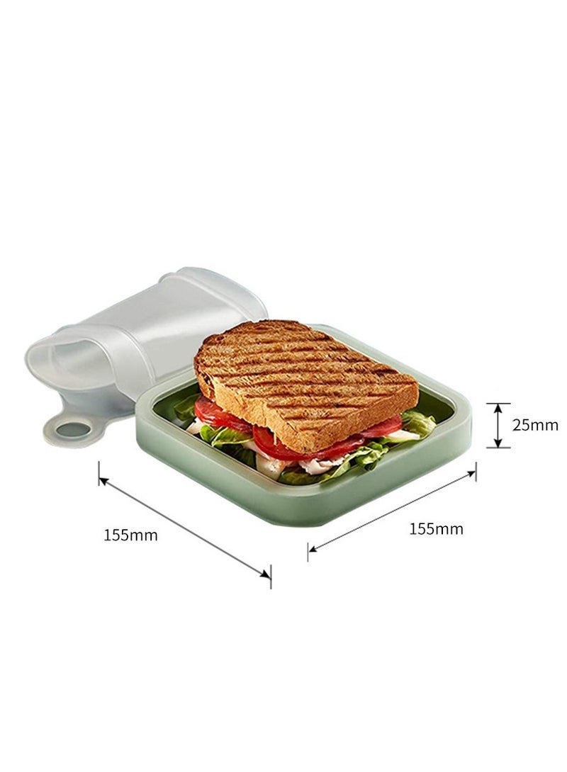 Sandwich Toast Lunch Box Portable Food Storage Container Secure Seal Reusable Bento Box for Breakfast Picnic Office and School Use - Image 3