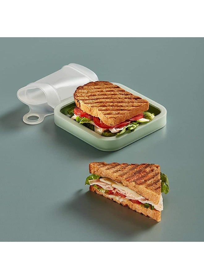 Sandwich Toast Lunch Box Portable Food Storage Container Secure Seal Reusable Bento Box for Breakfast Picnic Office and School Use - Image 1