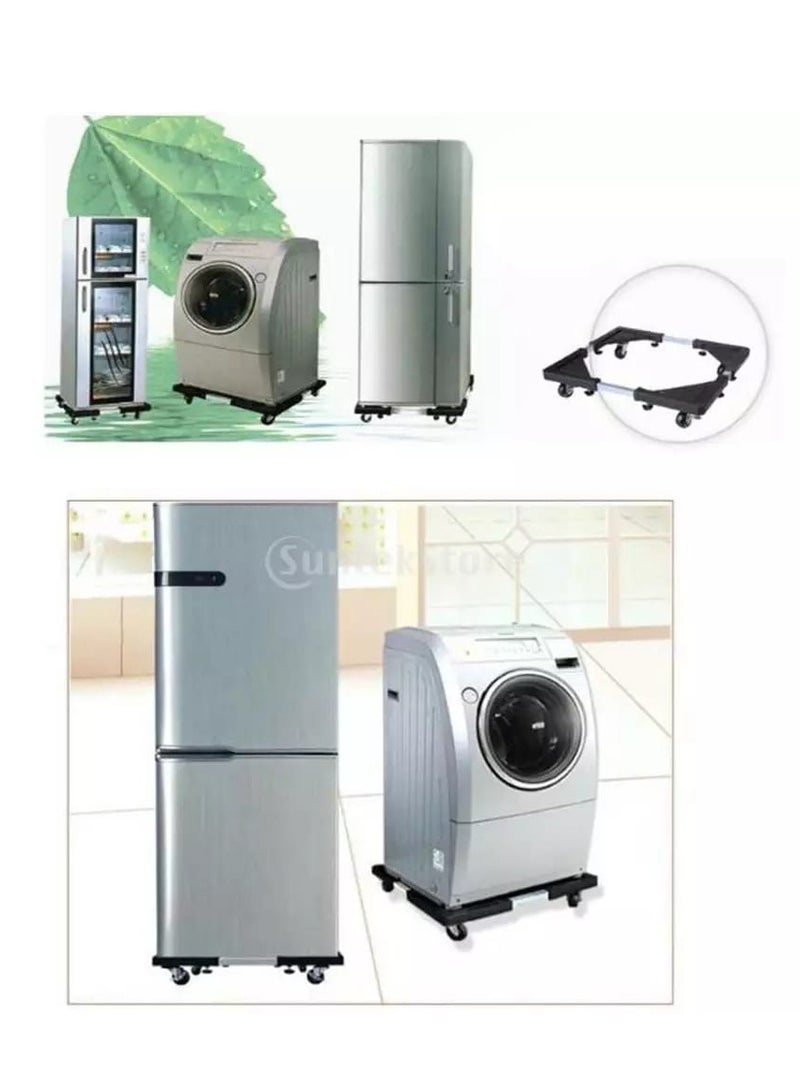 Freestanding Refrigerator Stand for Mobile Refrigerator, Stainless Steel Washing Machine Stand, Multifunctional Adjustable Base Rack  - Image 1