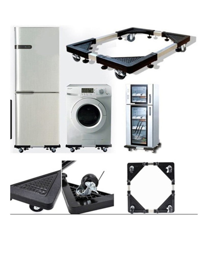 Freestanding Refrigerator Stand for Mobile Refrigerator, Stainless Steel Washing Machine Stand, Multifunctional Adjustable Base Rack  - Image 3