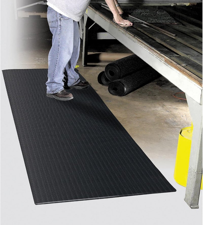 Realspace AntiFatigue Vinyl Floor Mat 27 x 36 Charcoal - Image 1