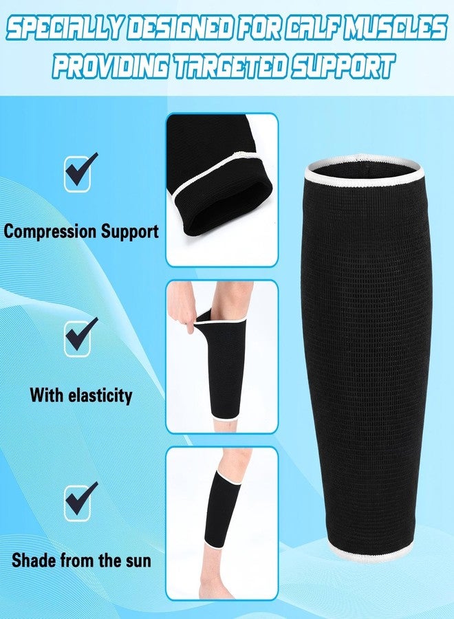 Bunnycool 2 Pack Calf Protection Combination, Calf Compression Sleeve, Shin Splint Compression Sleeve, Adjustable Calves Support Brace Black Men Women for Fitness Running Swelling Hiking Training - Image 4
