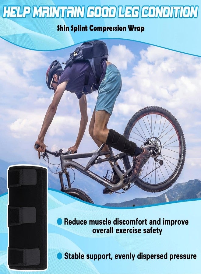Bunnycool 2 Pack Calf Protection Combination, Calf Compression Sleeve, Shin Splint Compression Sleeve, Adjustable Calves Support Brace Black Men Women for Fitness Running Swelling Hiking Training - Image 5