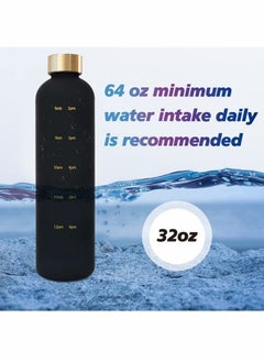 ShebSheb Water Bottle 1L with Time Marker to Drink, Reusable Plastic Bottle with BPA Free for Gym and Sports  - Image 4
