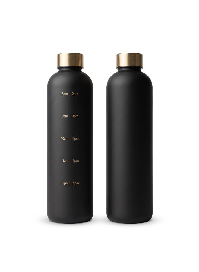 ShebSheb Water Bottle, 1 L Time Marker Bottle, PC Reusable for Gym and Travel - Image 1