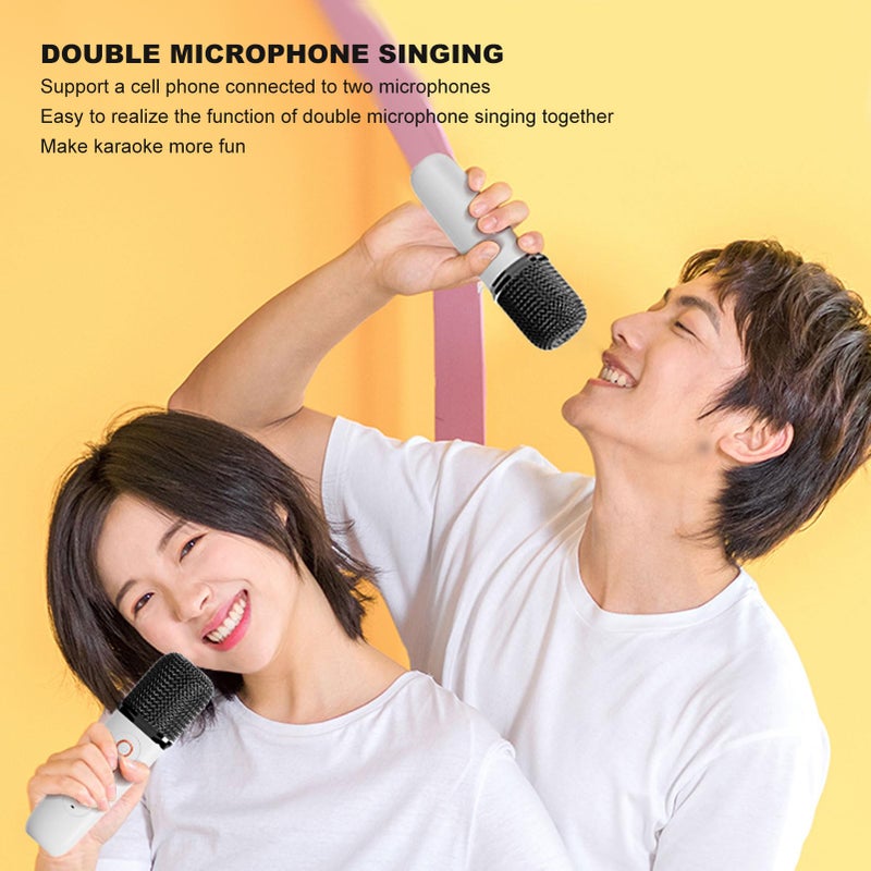 Pink Portable Karaoke Machine With Wireless Microphone Bluetooth Speaker RGB Lights For Home Party - Image 4