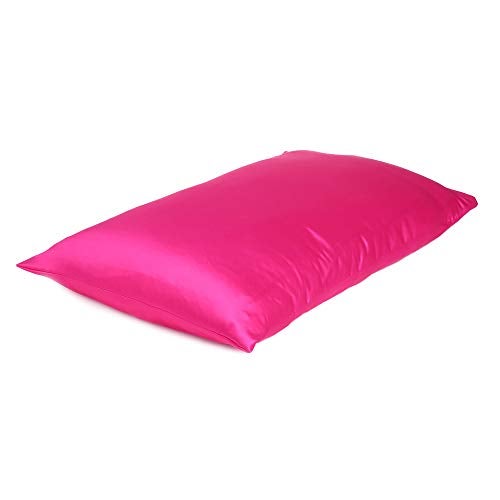Oussum Satin Silk Pillowcase Pillow Case Covers with Envelop Closure for Hair and Skin Home Bed Decor Set of 2 Pillowcase Free 3 pcs scrunchies (King, Pink) - Image 5