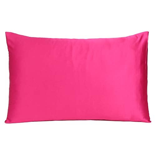 Oussum Satin Silk Pillowcase Pillow Case Covers with Envelop Closure for Hair and Skin Home Bed Decor Set of 2 Pillowcase Free 3 pcs scrunchies (King, Pink) - Image 4