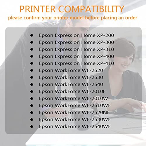 Run Star Remanufactured for 200XL Black Ink Cartridge Replacement for Epson 200XL T200XL T200 for Expression Home XP200 XP300 XP310 XP400 XP410 Workforce WF2520 WF2530 WF2540 Printer 3 Black - Image 3