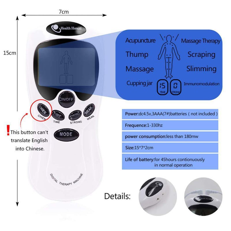 Digital Meridian Physiotherapy Instrument Dual-Channel Low-Frequency Pulse Massager Electronic Pulse Massager Massage Paste - Image 5