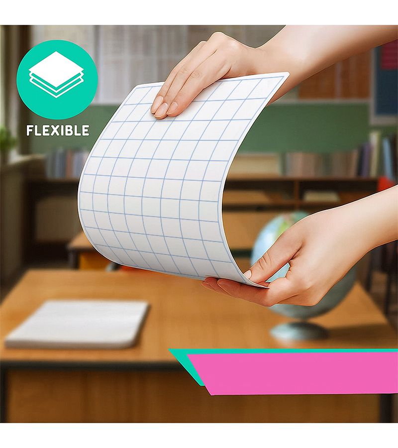 10 قطع من الملصقات القابلة للمسح على الوجهين بتصميم شبكي بحجم 11 × 8 بوصات - Image 3