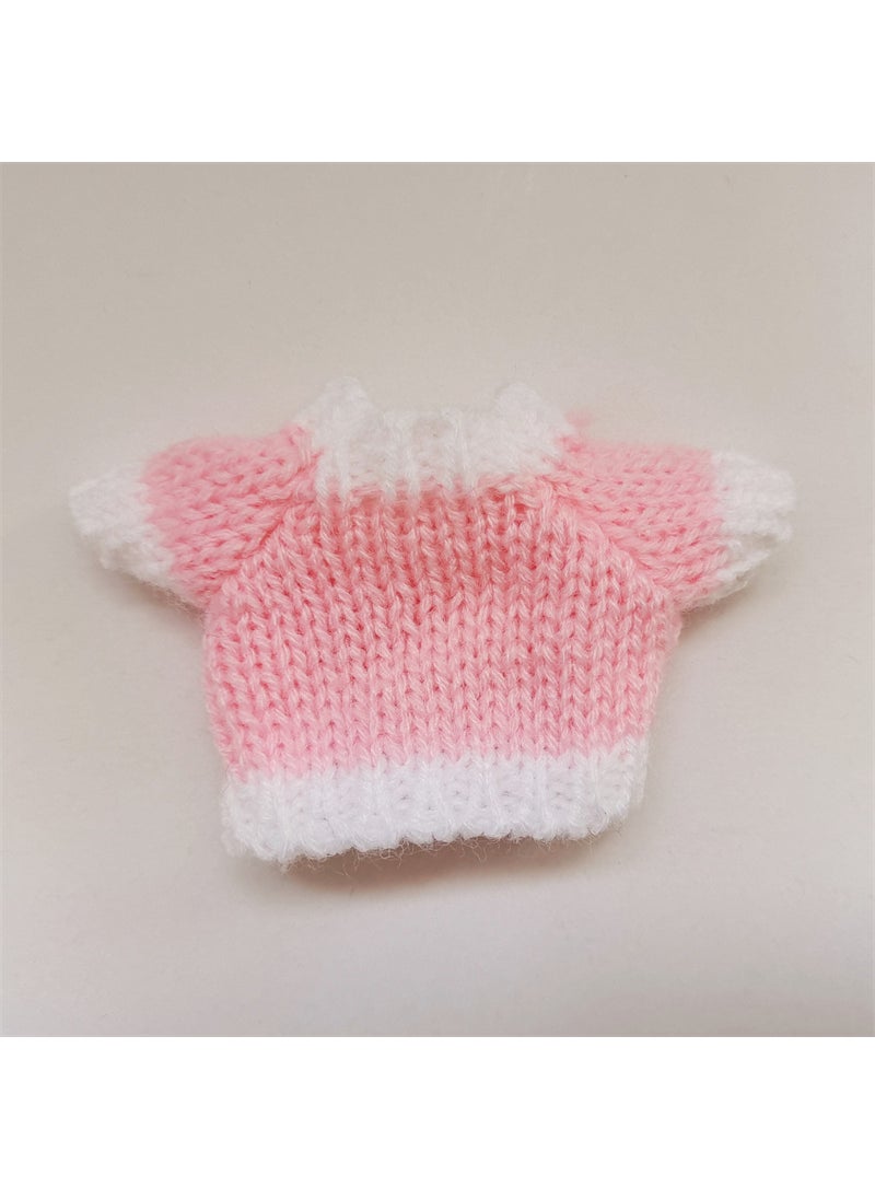 Trendy Labubu Doll Clothes Sweaters Scarves Pink Pink White Edge sweater one piece 
