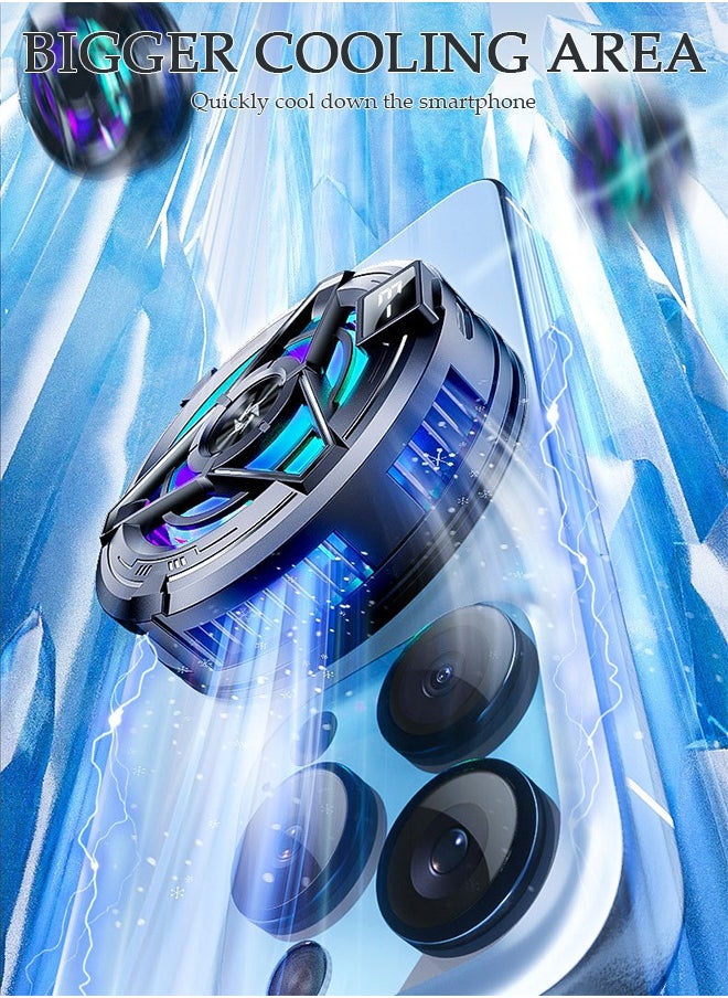 DUNISO Phone Cooler for Live Streaming and Gaming Fast Phone Cooling Fan, Semi-Conductor Cooling Chip Mobile Phone Radiator, Magnetic Mobile Phone Radiator Fit All Types of iPhone Android Smartphones  - Image 5