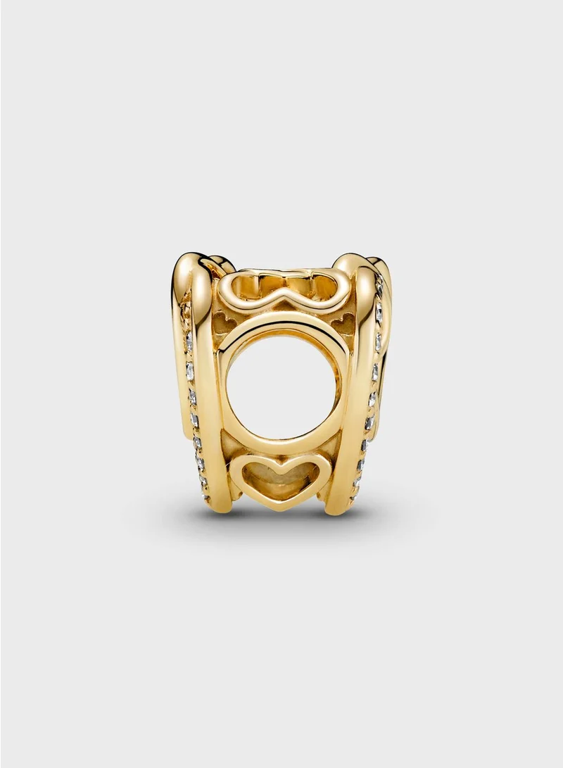 PANDORA Sparkling Entwined Hearts Charm